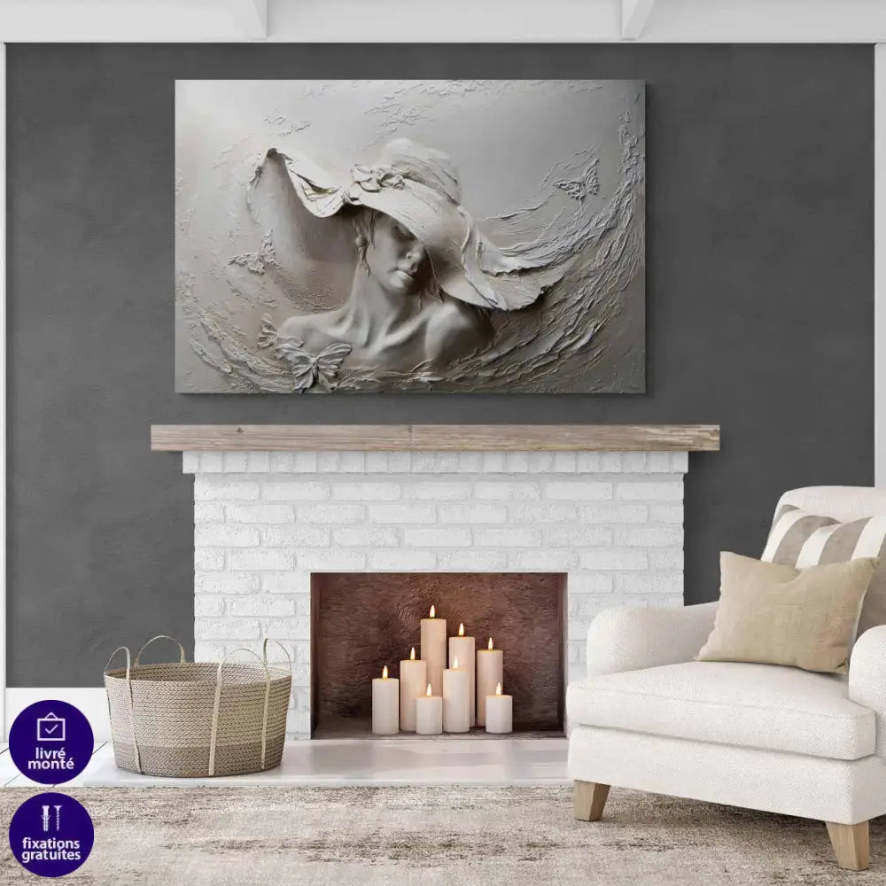 Tableau 3D La Femme Romantique - Montableaudeco