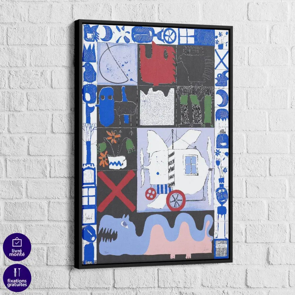 Tableau Abstrait Bleu Mosaic - Montableaudeco