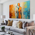 Tableau Abstrait Connexions Silencieuses Tableau moderne