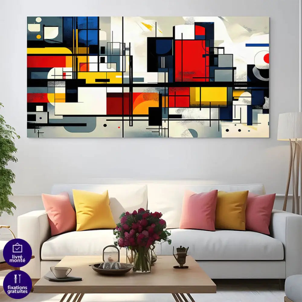 Tableau Abstrait Équilibre Chromatique b