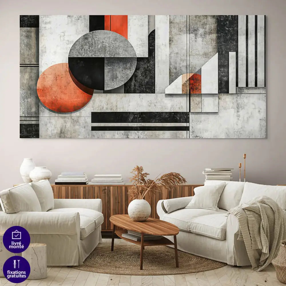 Tableau Abstrait Fusions Graphiques b