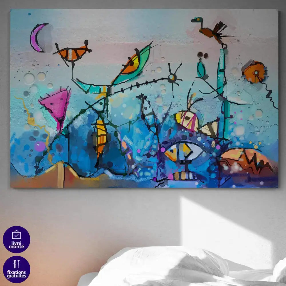 Tableau Abstrait L'aquarium - Montableaudeco