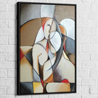 Tableau Abstrait Le Couple 40x60cm / Cadre Noir Tableau Abstrait