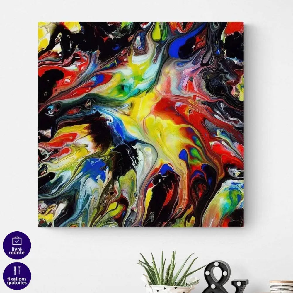 Tableau Abstrait multi couleur