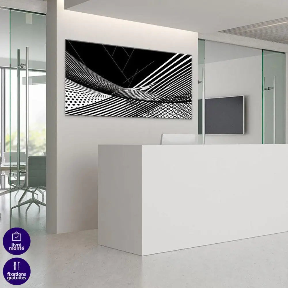 Tableau Abstrait Le Noir et Blanc - Montableaudeco