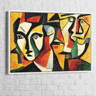 Tableau Abstrait Les Visages - Montableaudeco