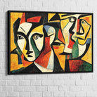 Tableau Abstrait Les Visages - Montableaudeco