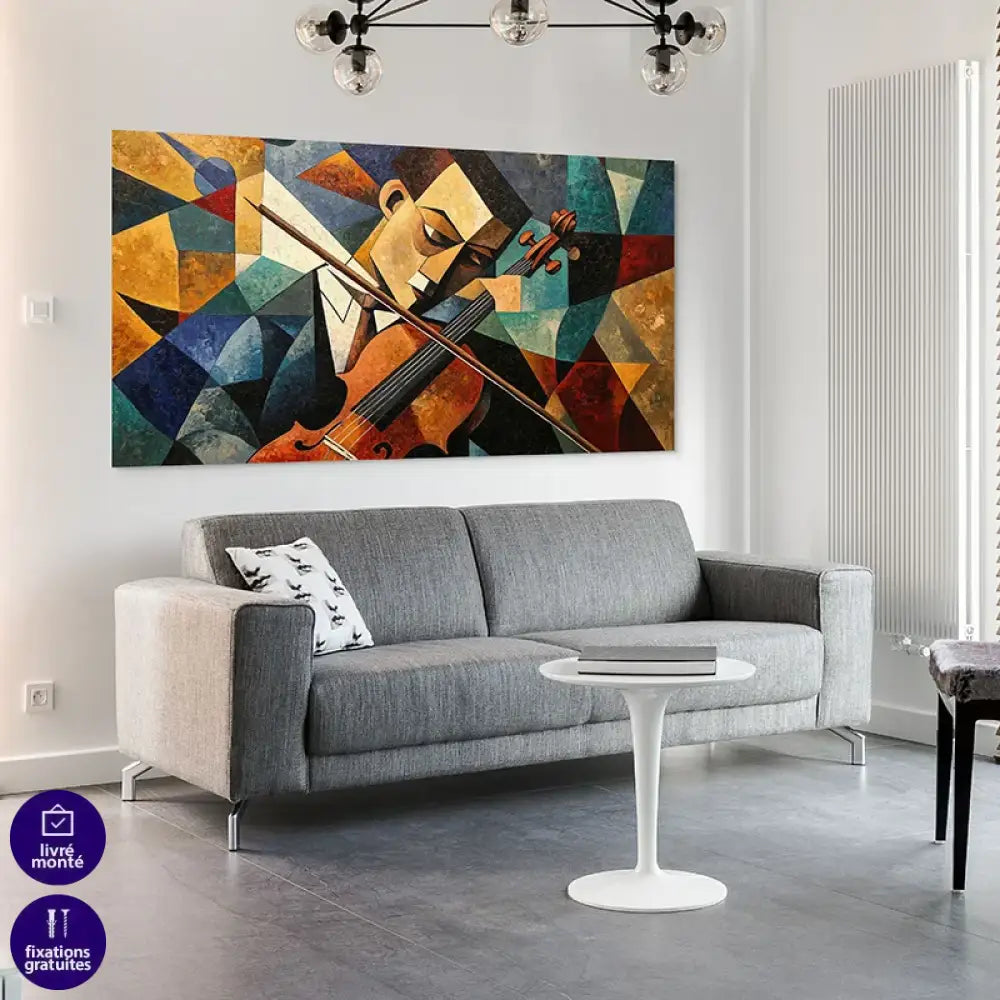 tableau contemporain musique deco de salon