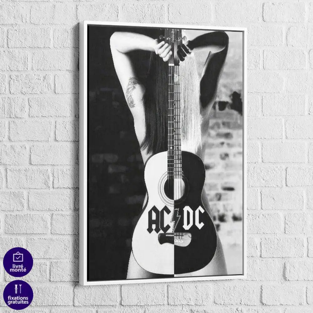 Tableau ACDC noir et blanc - Montableaudeco