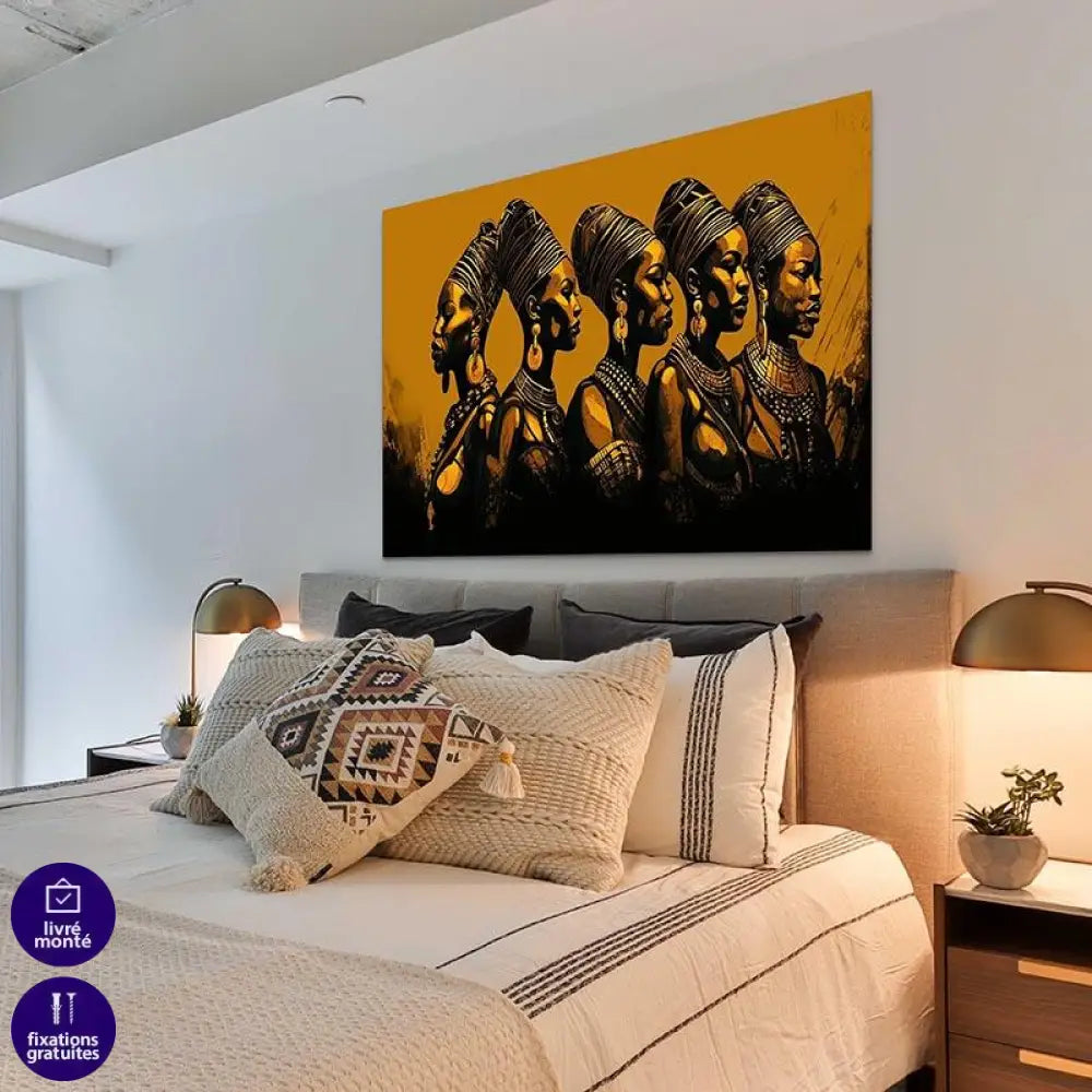 Tableau Afrique La Tribu Guerrière - Montableaudeco