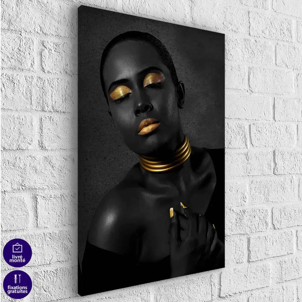 Tableau Afrique Noir et Or Collections 6 Pièces - Montableaudeco