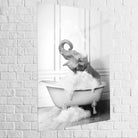 Tableau Animaux Le Bain de La Girafe et de L’Eléphant 40x60cm / Éléphant / Plexiglas Tableau Animaux