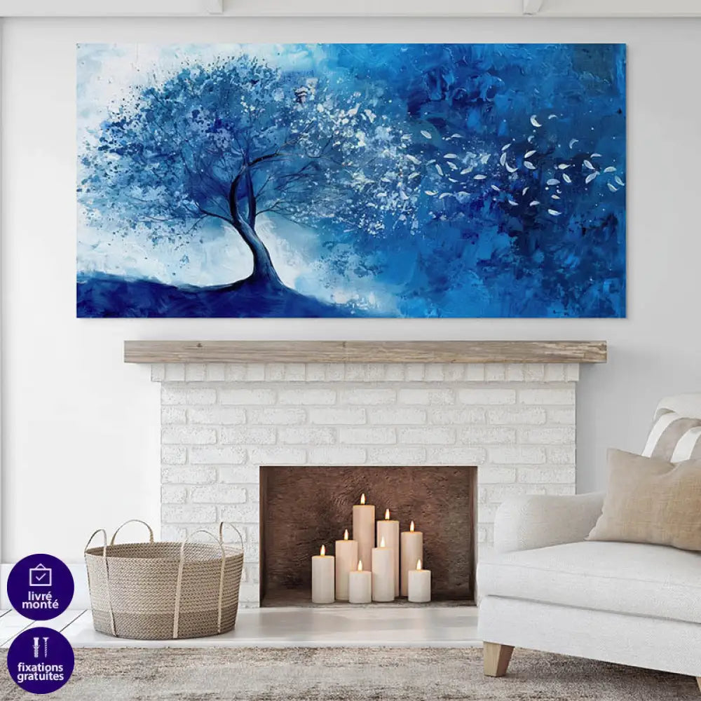 Tableau Arbre de Vie Bleu Tableau Arbre