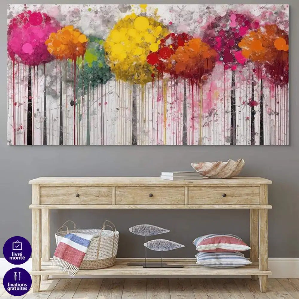 Tableau Arbre Forêt de Couleurs Tableau Arbre