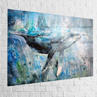 Tableau Baleine Bleu 40x60cm / Plexiglas Tableau Mer