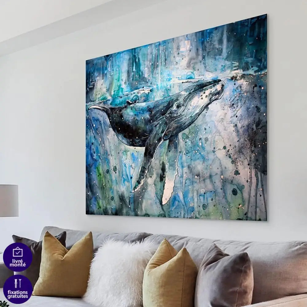 Tableau Baleine Bleu Tableau Mer