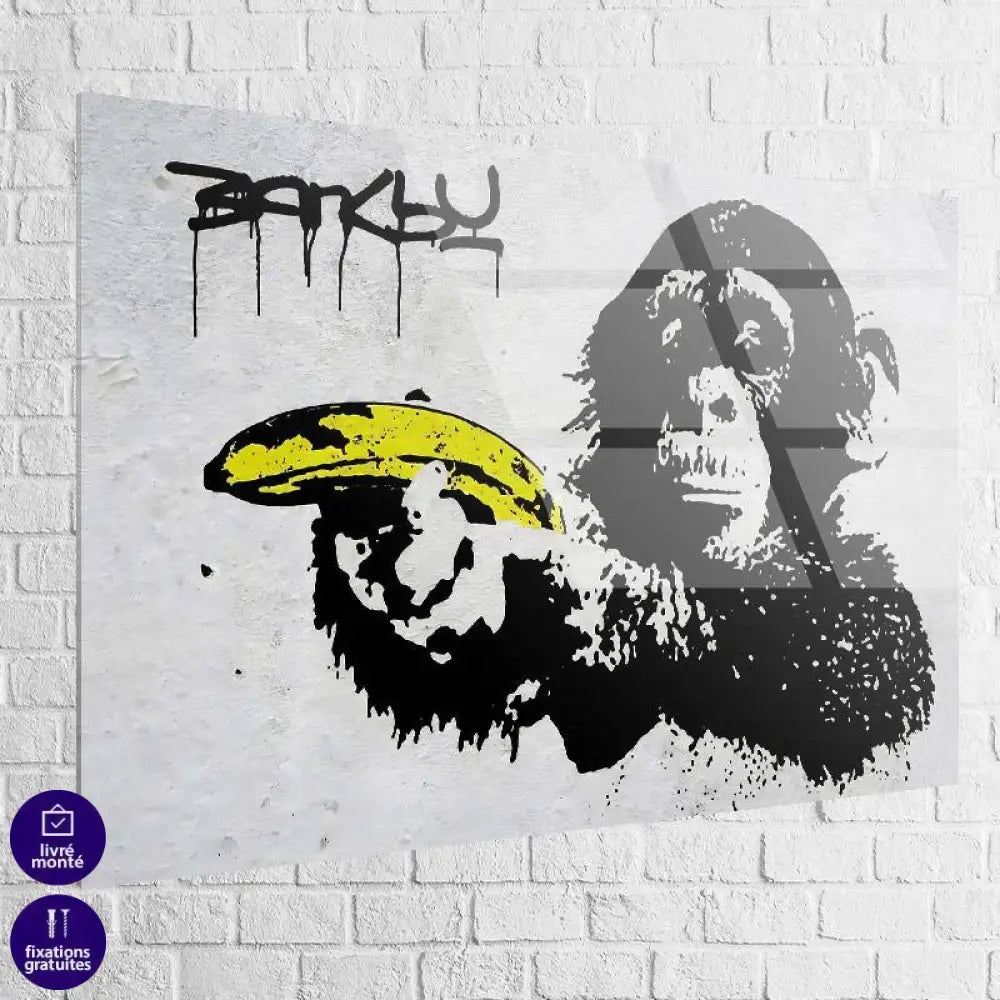 Tableau Banksy Banana Monkey - Montableaudeco