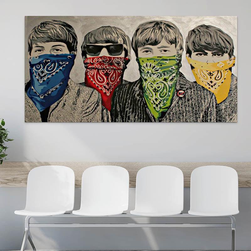 Tableau Banksy Beatles - Montableaudeco