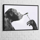 Tableau Banksy Monkey Smooking 40x60cm / Cadre Noir Tableau Banksy
