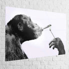 Tableau Banksy Monkey Smooking 40x60cm / Plexiglas Tableau Banksy
