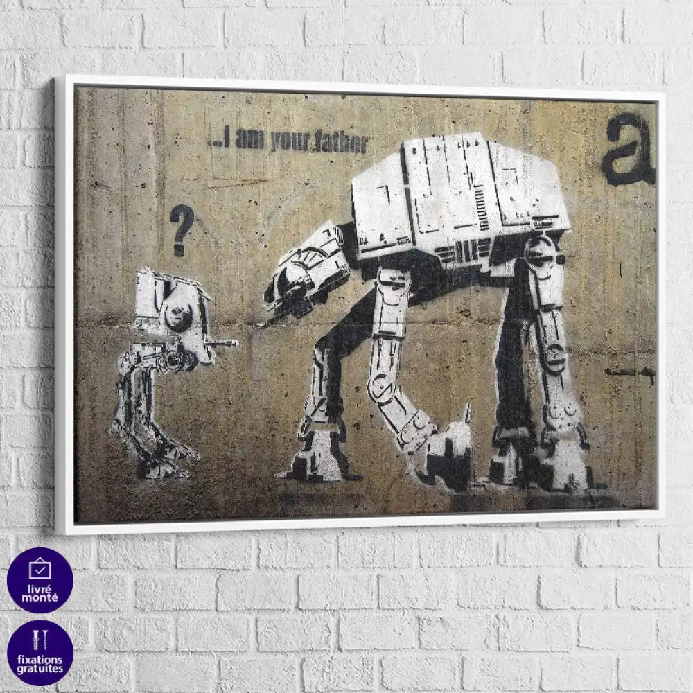 Tableau Banksy No Father Montableaudeco