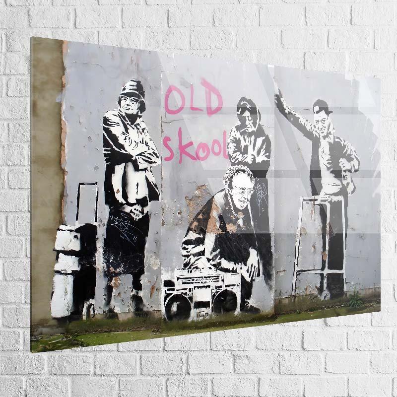 Tableau Banksy Old School - Montableaudeco