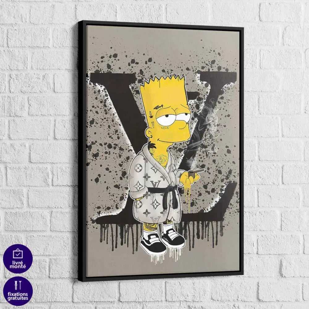 Tableau Bart Simpson Louis Vuitton - Montableaudeco