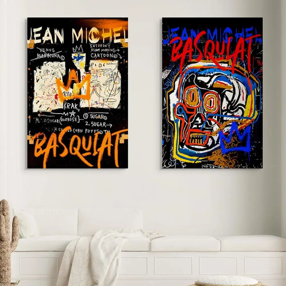 Tableau Basquiat Dualité Urbaine Tableau Basquiat