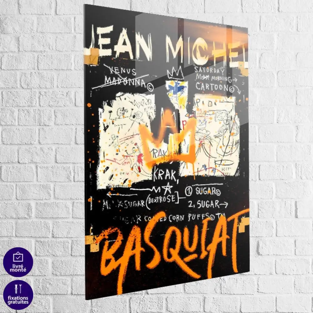 Tableau Basquiat Dualité Urbaine 40x60cm / Plexiglas / A Tableau Basquiat