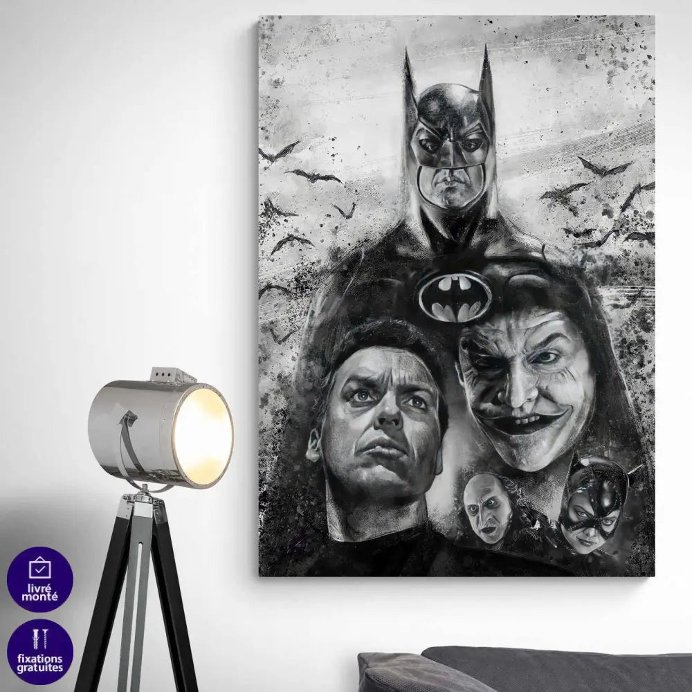 Tableau Batman Noir et Blanc - Montableaudeco