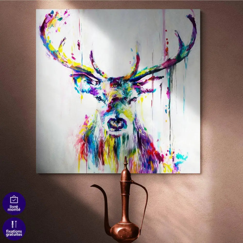 Tableau Cerf Aquarelle - Montableaudeco