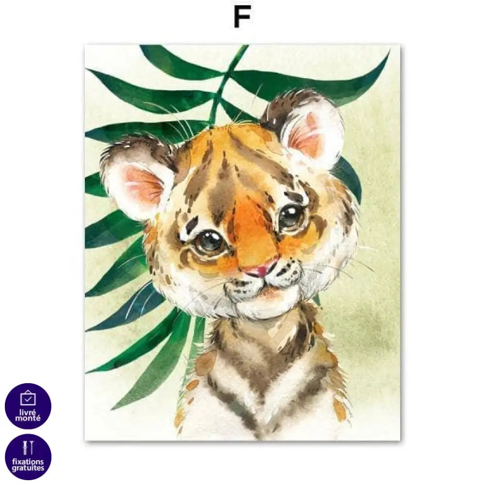 Tableau Chambre Enfant Les Petits Animaux - Montableaudeco