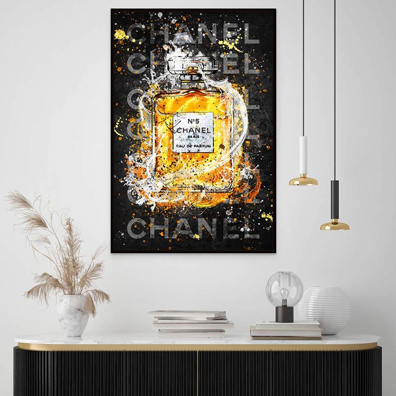 Tableau Chanel Black Graffiti - Montableaudeco