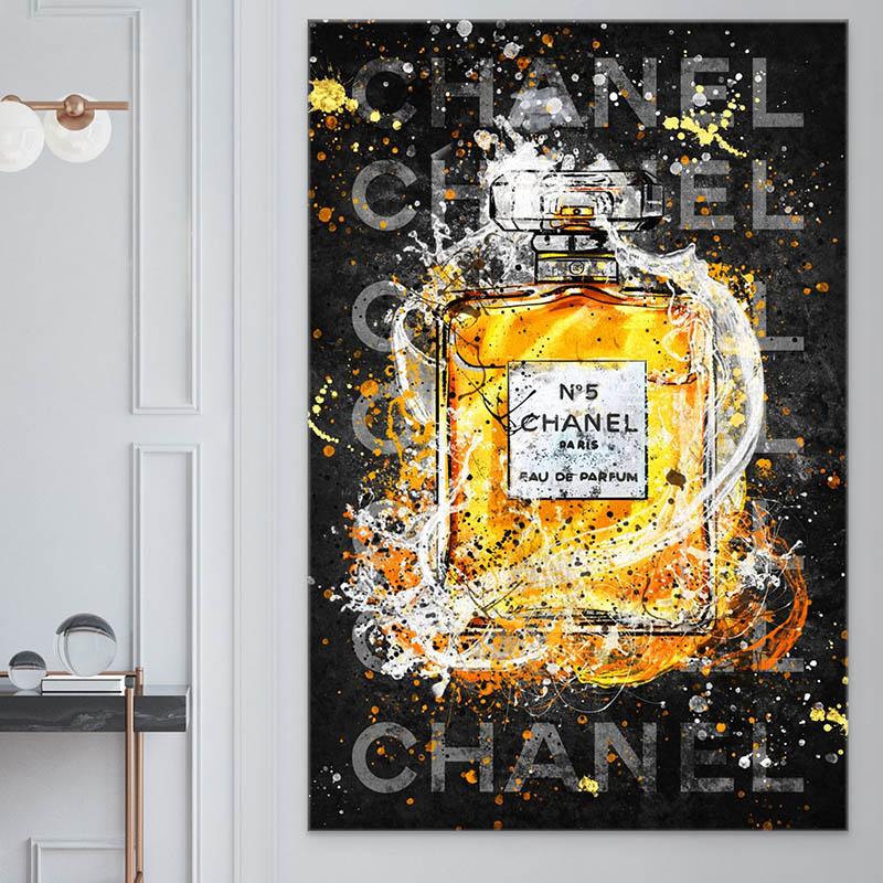 Tableau Chanel Black Graffiti - Montableaudeco