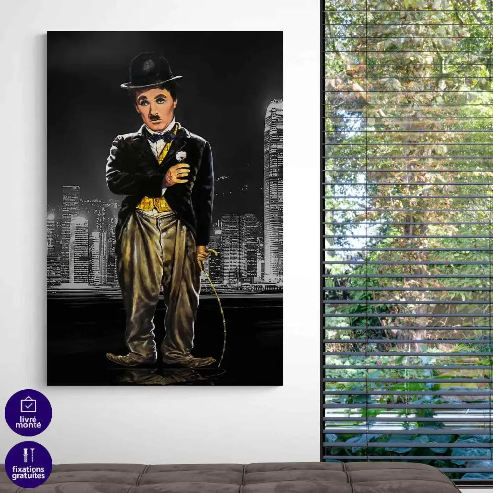 Tableau Charlie Chaplin L'Artiste - Montableaudeco
