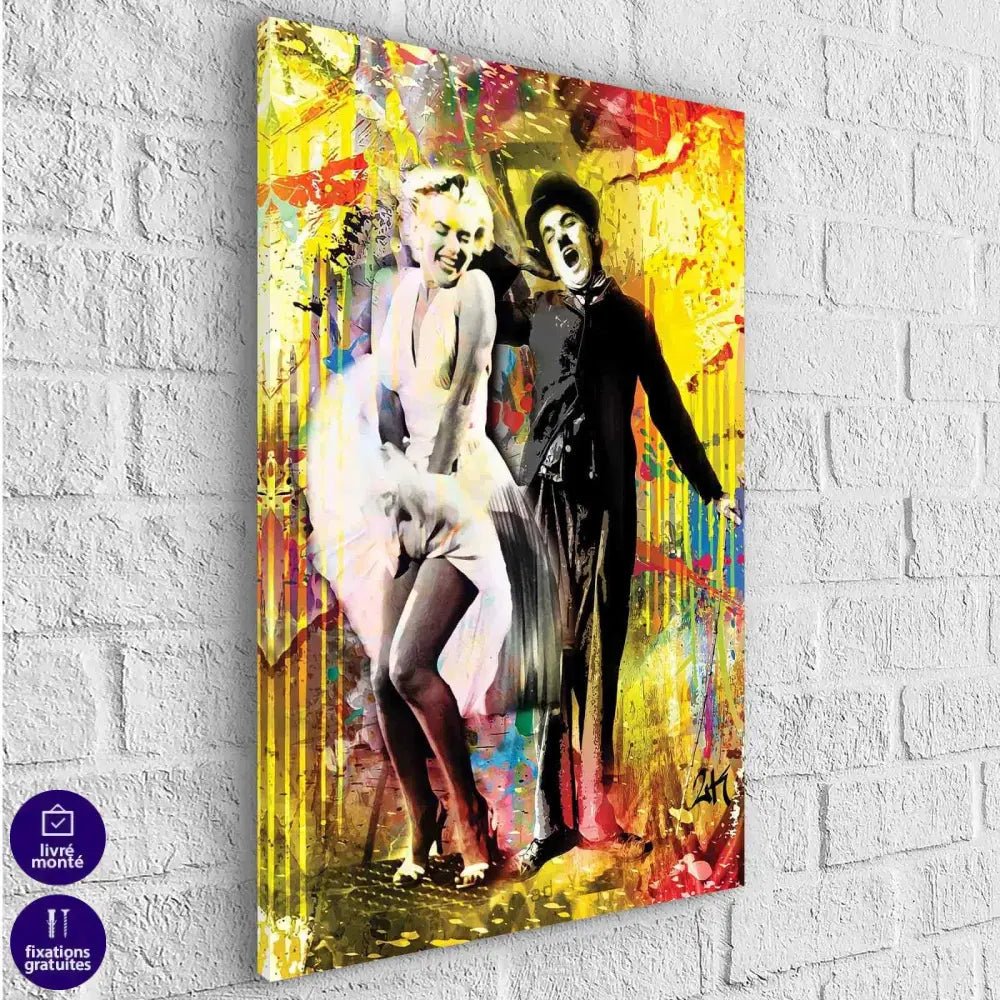 Tableau Charlie Chaplin & Marilyn Monroe - Montableaudeco