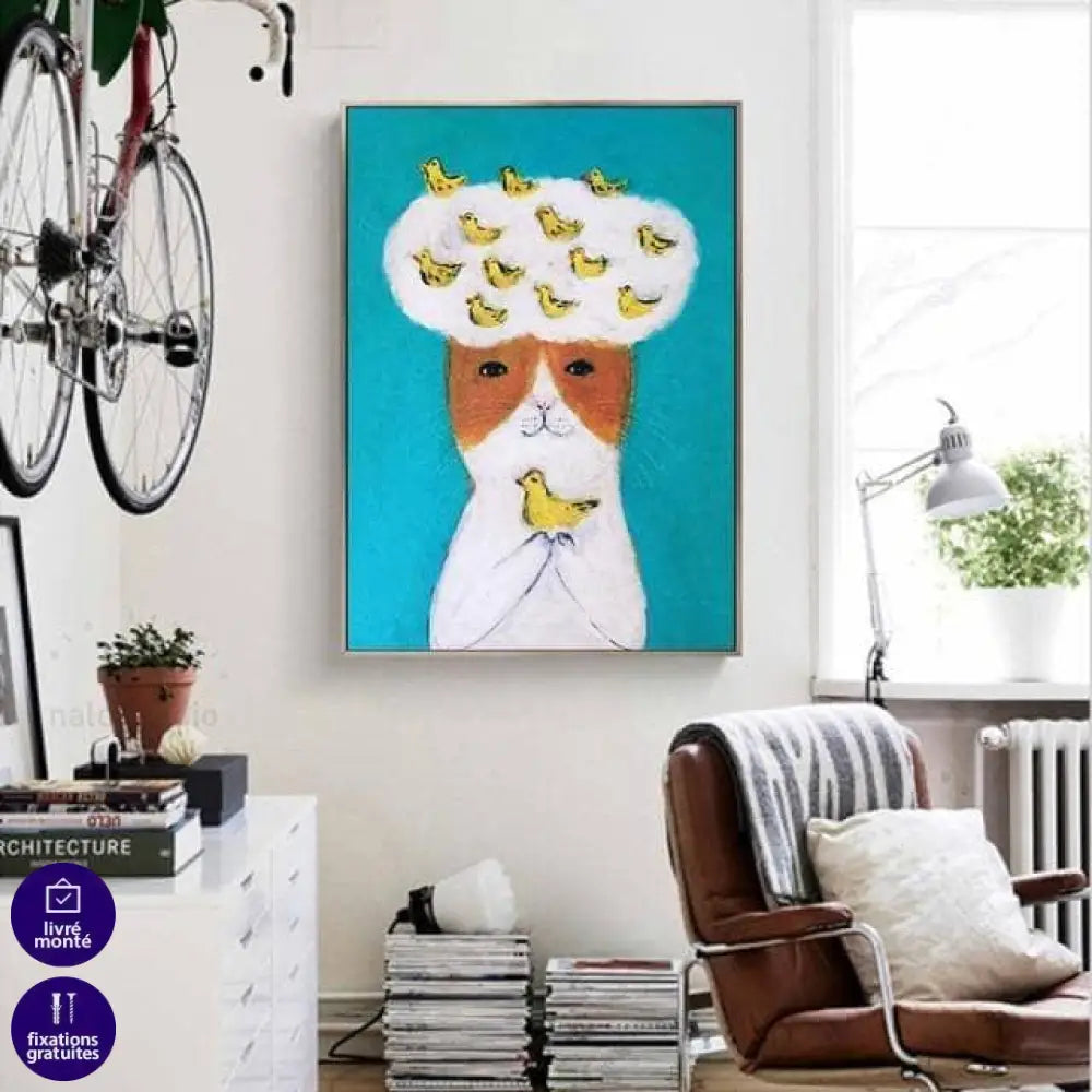 Tableau Chat Coloré Fun Collection 13 Pièces - Montableaudeco