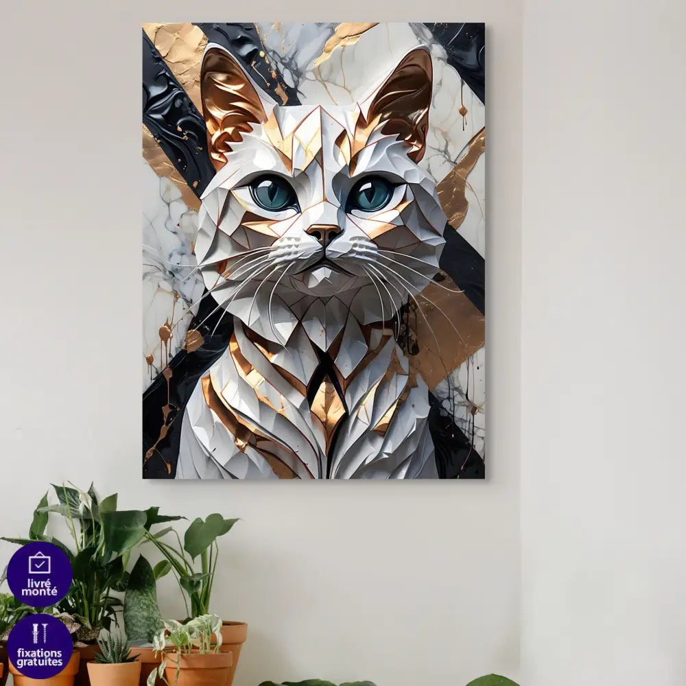 Tableau Chat Luxe et élégance féline f