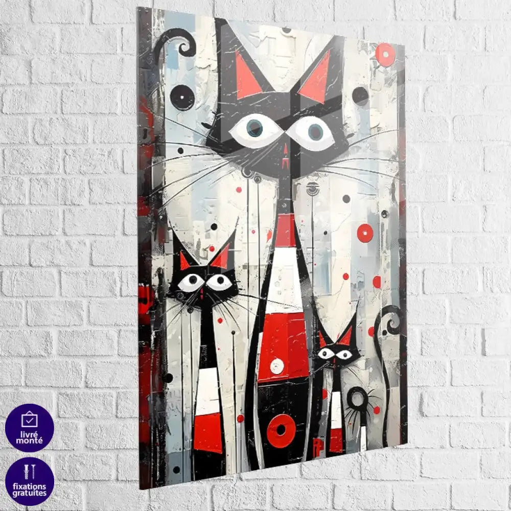 Tableau Chat Trilogie des Félins 40x60cm / Plexiglas / A Tableau Street Art