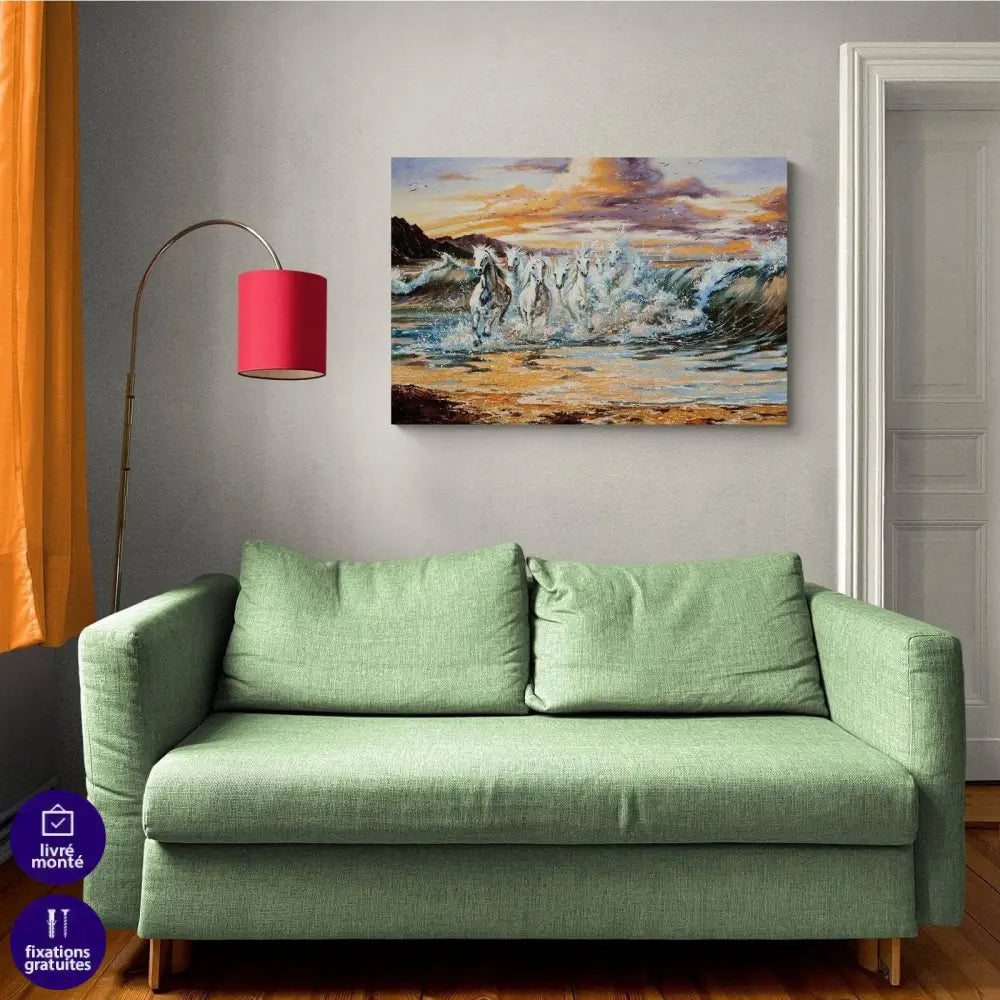 Tableau Cheval Blanc et la Mer - Montableaudeco