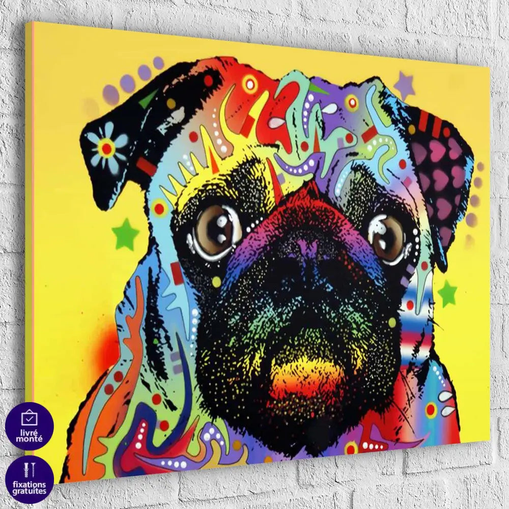 Tableau Chien Carlin Moderne - Montableaudeco