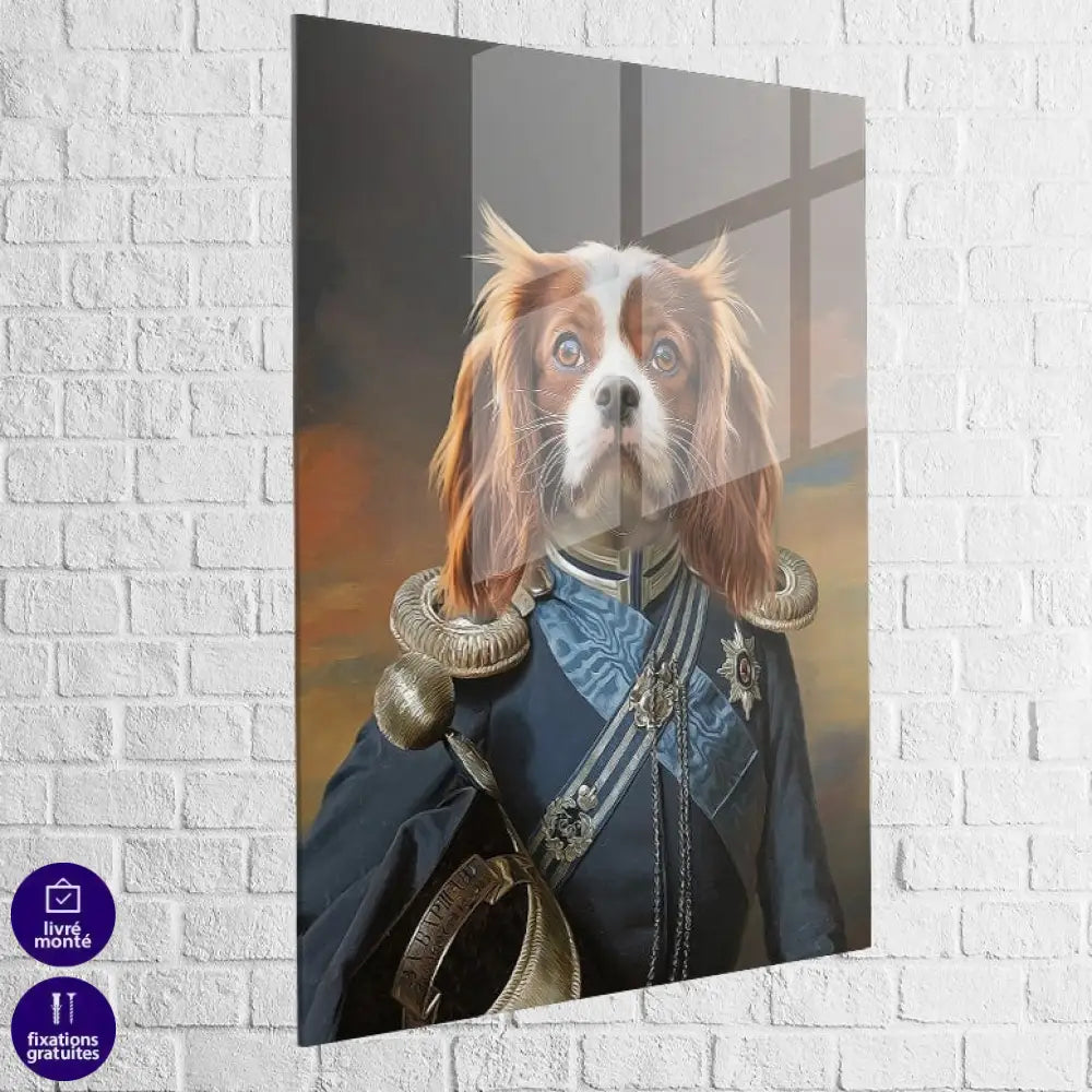 tableau mural chien personnalisé humour historique