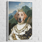 décoration murale originale chien en habit de souverain
