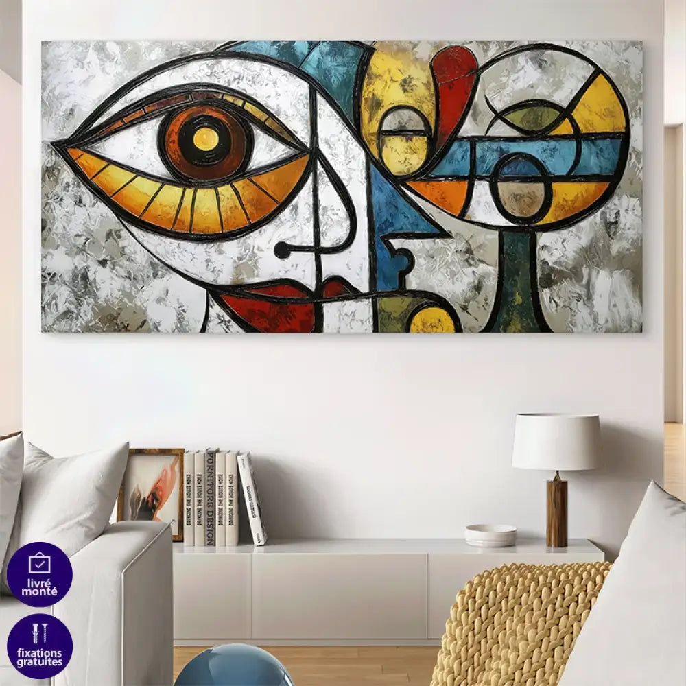 Tableau imprimé au style géométrique et artistique pour intérieur design

