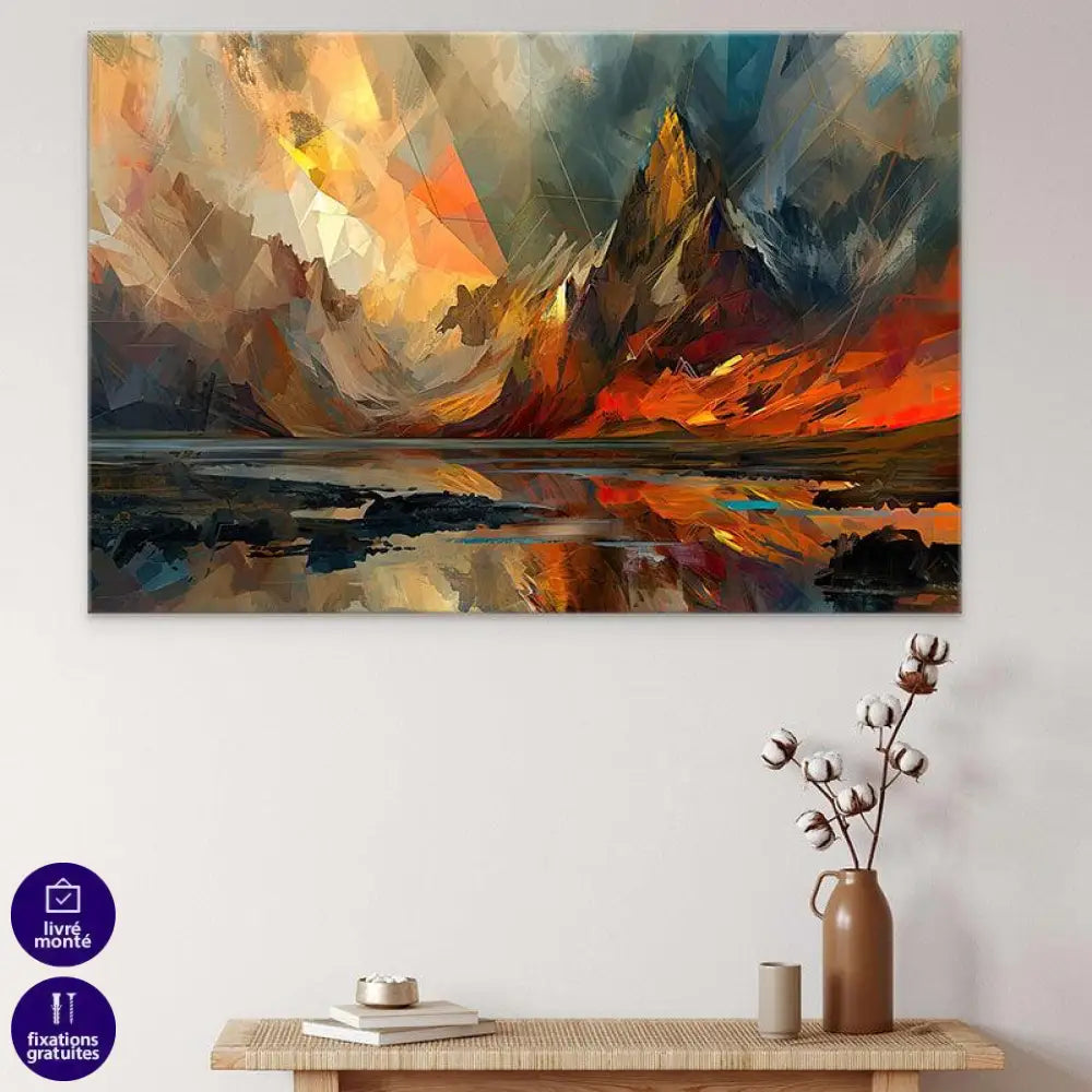 Tableau Contemporain Montagne Géo - Montableaudeco