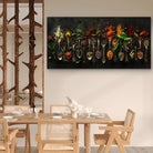 Affiche artistique épices en explosion - déco murale raffinée et vibrante

