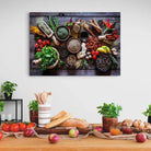 Tableau Cuisine Les Epices Légumes et Fruits - Montableaudeco
