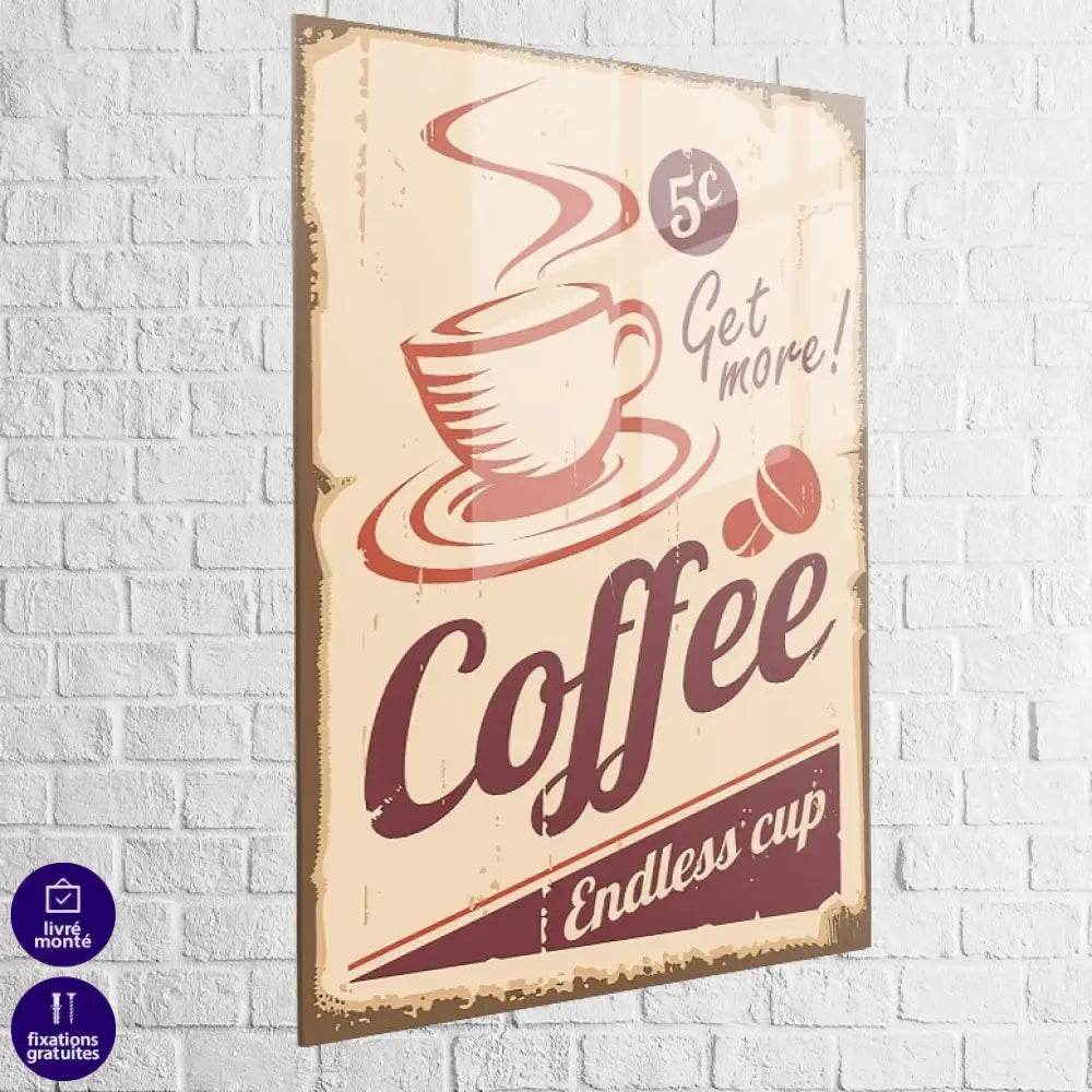 Tableau Cuisine Vintage 60 40x60cm / Plexiglas Tableau Cuisine