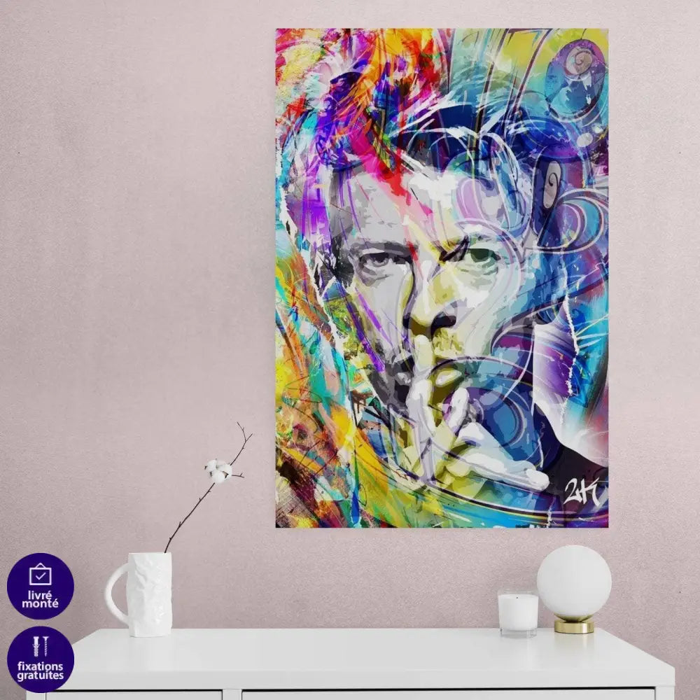 Tableau David Bowie Graffiti Street - Montableaudeco