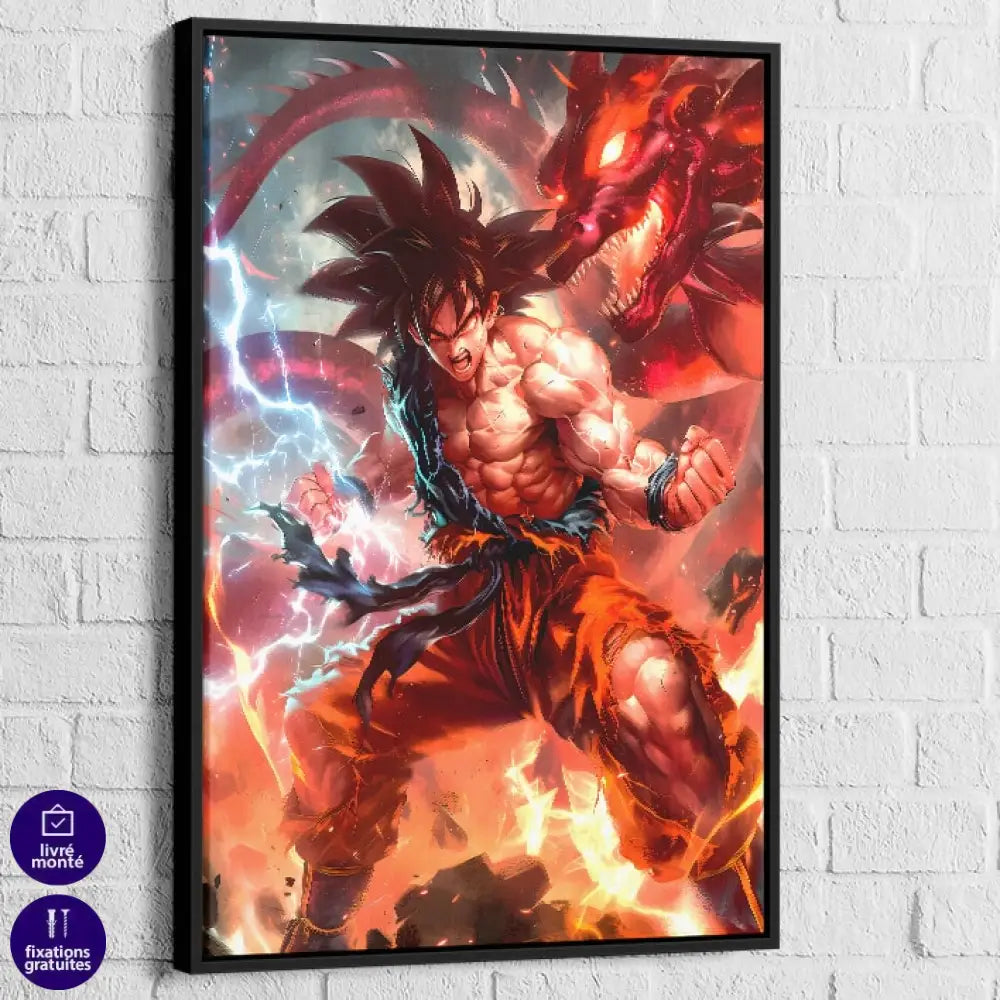 tableau dragon ball art collection goku vs vegeta